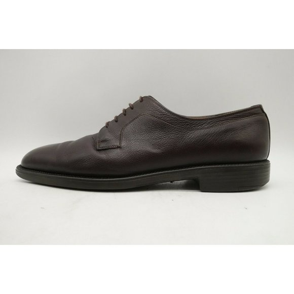 Salvatore Ferragamo Burgundy Leather Lace Up Oxfords Shoes Men\'s 8 EE main image 4